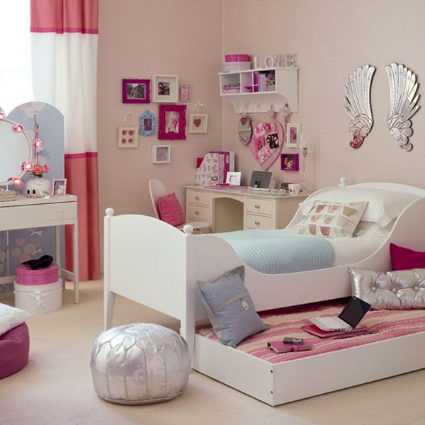 Dormitorio juvenil en tonos pastel