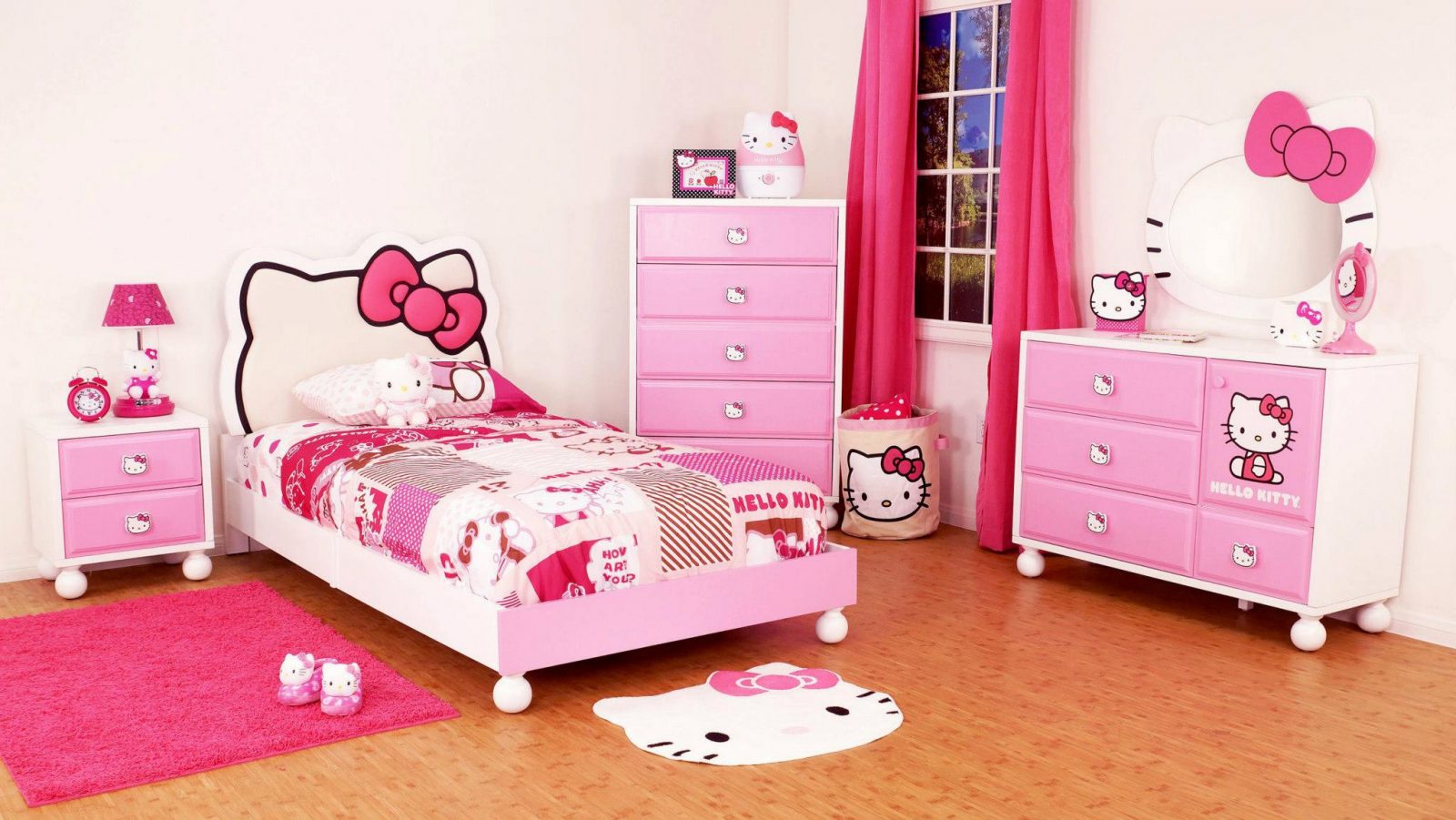 Habitación de Hello Kitty para niñas